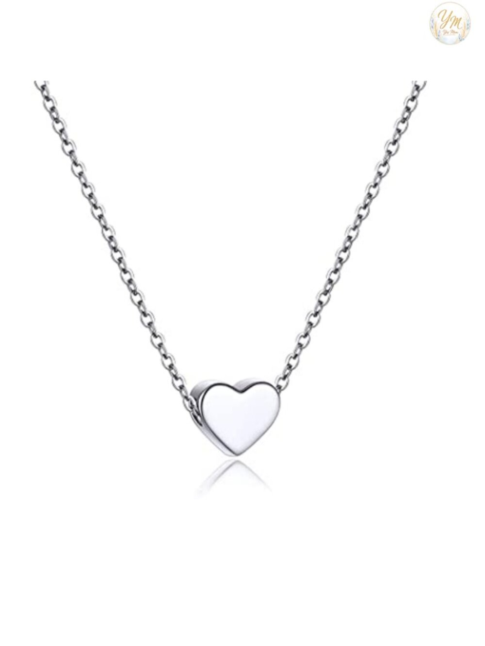 S925 Sterling Silver Heart Pendant Necklace Dainty Adjustable
